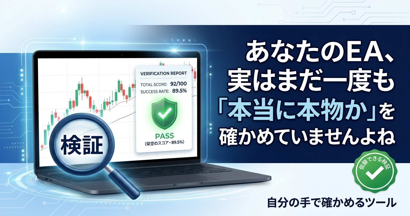 あなたのEA、実はまだ一度も「本当に本物か」を確かめていませんよね